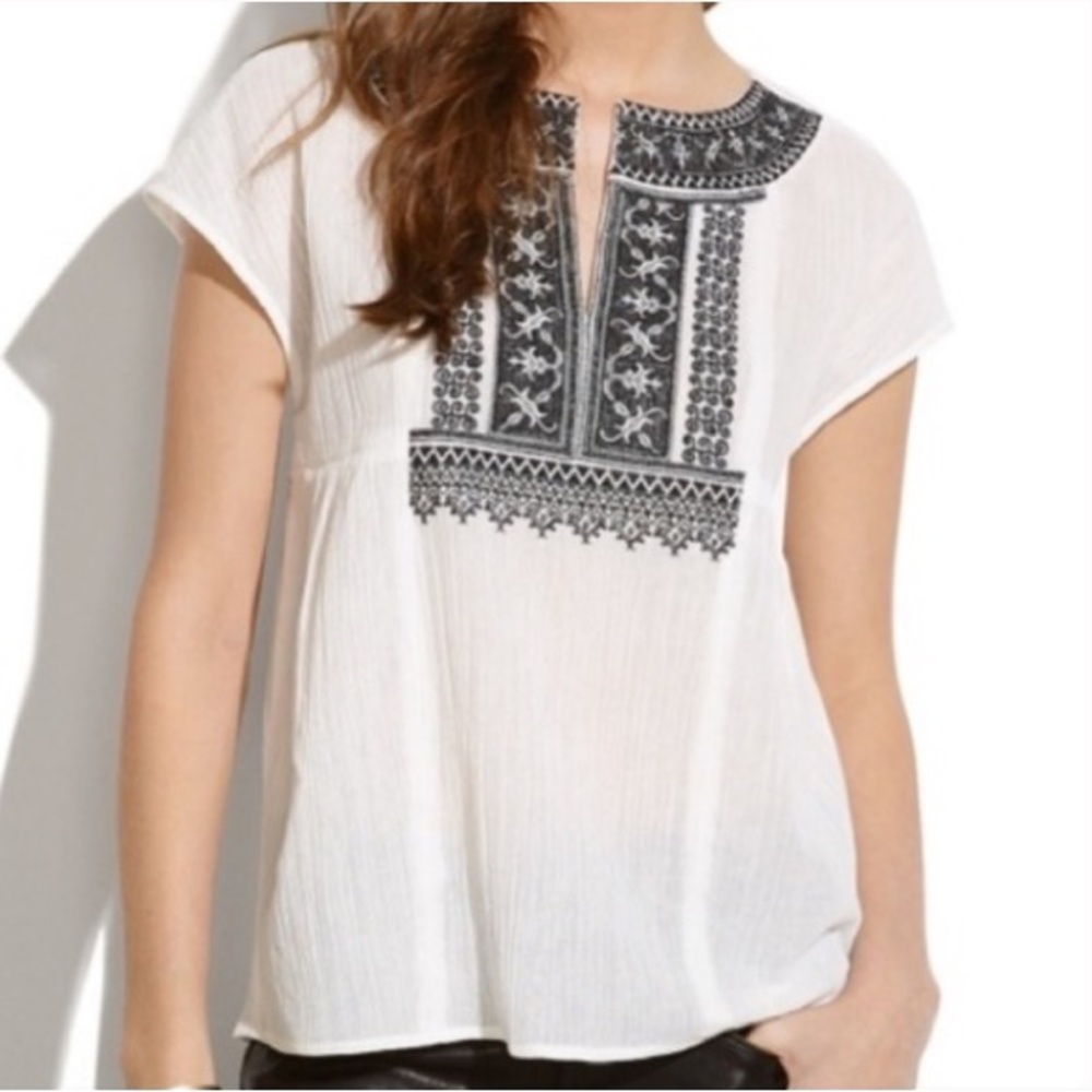 Madewell. Kasbah Top. Gauze. Embroidery. Size XS.